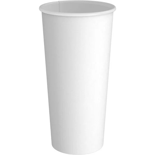 Choice 20 oz. White Poly Paper Hot Cup - 600/Case