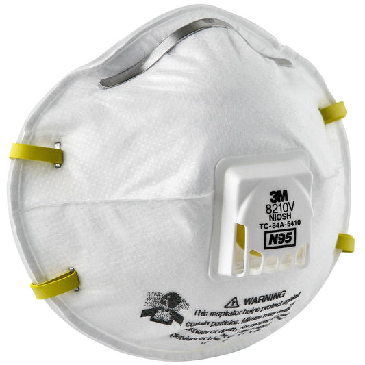 3M 8210V N95 Particulate Respirator with Cool Flow Valve 10/Pc