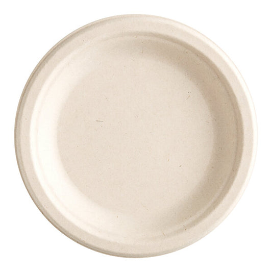 EcoChoice No PFAS Added 6" Natural Bagasse Blend Plate - 1000/Case