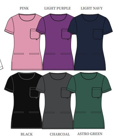 Women's Crew Neck Solid Top Scrub