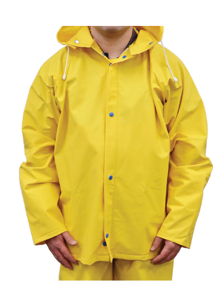 Defender Rain Suit Jacket with Hood Snaps