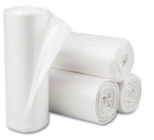 30 Gallon Clear Trash Liner 10 micron, 30"x37", 25pc/roll, 20roll/cs