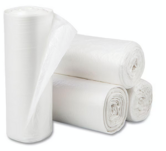 33 Gallon Clear Trash Liner 13/16 micron, 33"x40", 25pc/roll, 20roll/cs